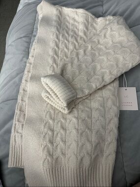LC Lauren Conrad Ivory Cable-Knit open front cardigan   nwt